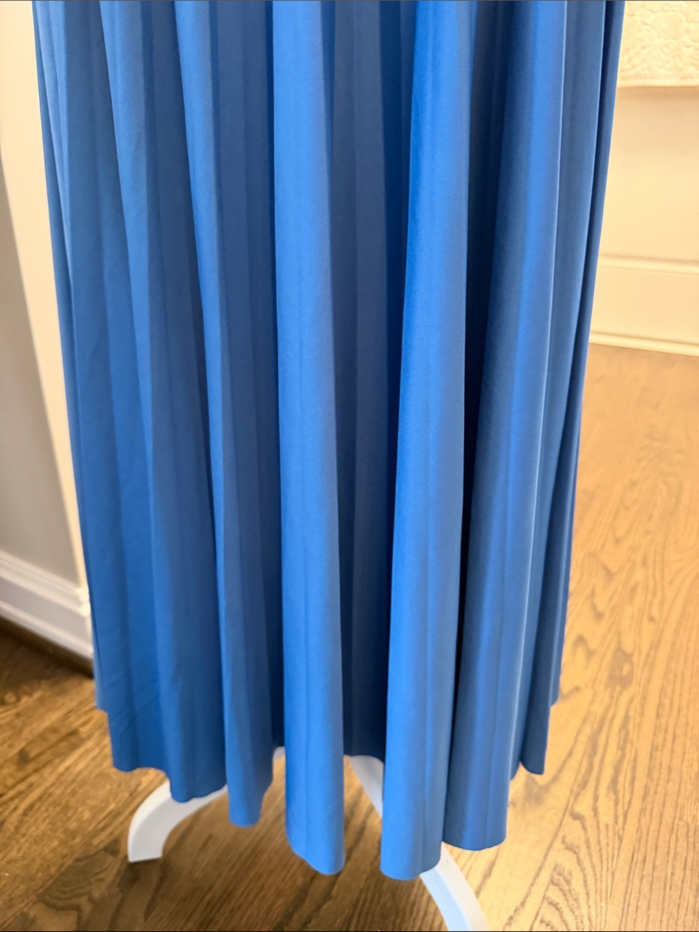 Lacoste Blue Pleated Midi Skirt - Picture 4 of 8